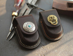 Dark Brown Handmade Genuine Leather Mens Car Key Case Car Key Holder For Men - iwalletsmen