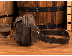 Cool Brown Leather Fanny Pack Mens Waist Bags Hip Pack Belt Bags Bumbags for Men - iwalletsmen