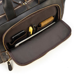 Brown Leather Mens 16 inches Laptop Work Bag Handbag Briefcase Shoulder Bags Business Bags For Men - iwalletsmen