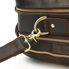Brown Leather Mens 16 inches Laptop Work Bag Handbag Briefcase Shoulder Bags Business Bags For Men - iwalletsmen