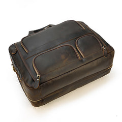Brown Leather Mens 16 inches Laptop Work Bag Handbag Briefcase Shoulder Bags Business Bags For Men - iwalletsmen