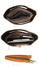 Dark Coffee  Leather Mens Casual Small Side Bags Messenger Bags Brown Postman Bag For Men - iwalletsmen