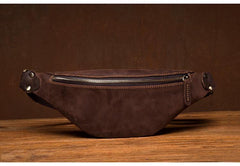 Vintage Brown Mens Leather Mens Fanny Pack Brown Waist Bag Hip Pack Belt Bag Bum bag for Men - iwalletsmen