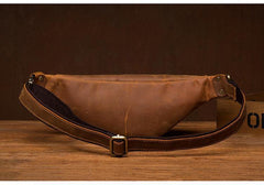 Vintage Brown Mens Leather Mens Fanny Pack Brown Waist Bag Hip Pack Belt Bag Bum bag for Men - iwalletsmen