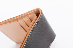 Handmade Dark Brown Leather Mens billfold Wallet Bifold Front Pocket Small Wallet For Men - iwalletsmen