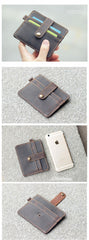 Vintage Brown Slim Leather Mens Card Wallets Small Card Holder Front Pocket Wallet For Men - iwalletsmen