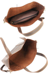 Dark Brown Vintage Leather Men Large Tote Bag Courier Tote Messenger Bag Tote For Men - iwalletsmen
