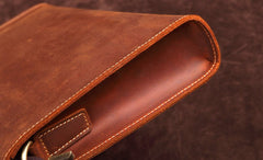 Dark Brown MENS LEATHER SLIM CLUTCH ENVELOPE BAG CLUTCH BAG FOR MEN - iwalletsmen
