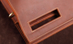Dark Brown MENS LEATHER SLIM CLUTCH ENVELOPE BAG CLUTCH BAG FOR MEN - iwalletsmen