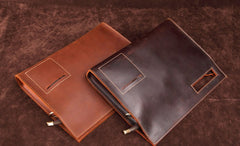 Dark Brown MENS LEATHER SLIM CLUTCH ENVELOPE BAG CLUTCH BAG FOR MEN - iwalletsmen