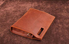 Dark Brown MENS LEATHER SLIM CLUTCH ENVELOPE BAG CLUTCH BAG FOR MEN - iwalletsmen