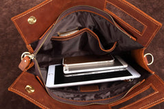 Dark Brown MENS LEATHER SLIM CLUTCH ENVELOPE BAG CLUTCH BAG FOR MEN - iwalletsmen