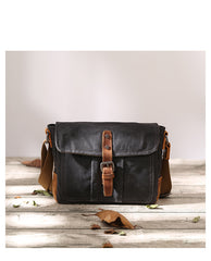 Small Waxed Canvas Mens Waterproof Green Side Bag Courier Bag Messenger Bag for Men - iwalletsmen