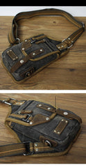 sling chest bag​ Canvas Sling Pack One Shoulder Backpack For Men Cool Sling Bag Mens Chest Bag