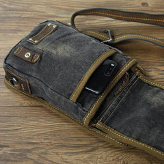 small chest bag​ Canvas Sling Pack One Shoulder Backpack For Men Cool Sling Bag Mens Chest Bag