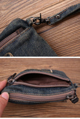 Denim Womens Mini Shoulder Bags Keys Coin Wallet Crossbody Bag Denim Wirstlet Purse