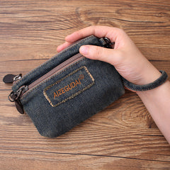 Denim Womens Mini Shoulder Bags Keys Coin Wallet Crossbody Bag Denim Wirstlet Purse