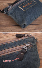 Denim Womens Mini Shoulder Bags Keys Coin Wallet Crossbody Bag Denim Wirstlet Purse