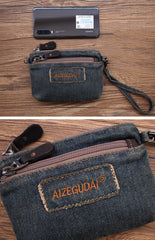 Denim Womens Mini Shoulder Bags Keys Coin Wallet Crossbody Bag Denim Wirstlet Purse