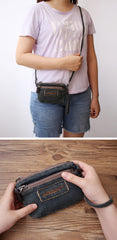 Denim Womens Mini Shoulder Bags Keys Coin Wallet Crossbody Bag Denim Wirstlet Purse