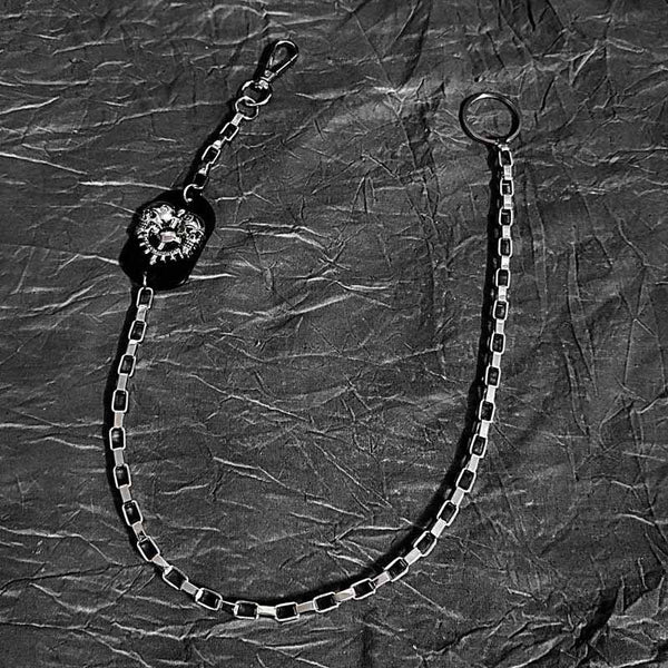 Skull Metal Silver Punk Pants Chain Fashion Wallet Chain Biker Wallet Chain For Men - iwalletsmen