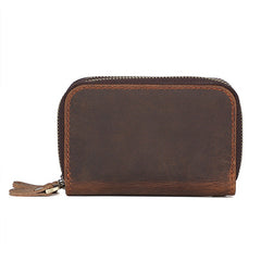 Double Zipper Leather Key Wallet Mens Key Holder Car Key Holder For Men