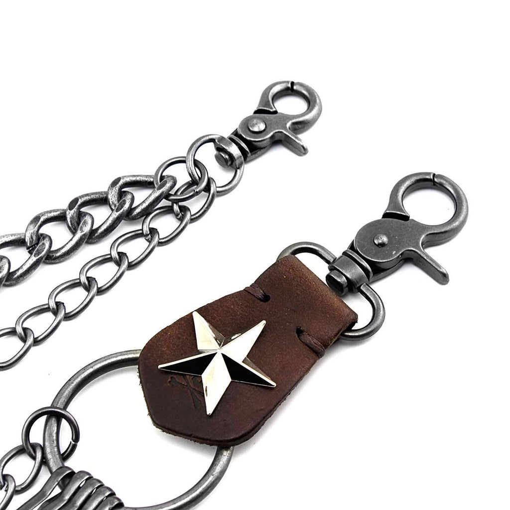 27'' Metal DOUBLE Chain BIKER SILVER WALLET CHAIN Handcuffs LONG PANTS –  imessengerbags