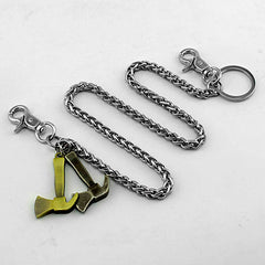 Cool Silver Axe Key Chain Long Wallet Chain BIker Wallet Chain Pants Chain For Men - iwalletsmen