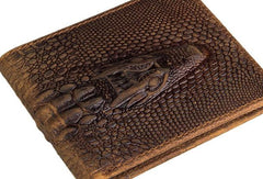 Dragon Leather Mens Wallets Alligator Pattern Cool billfold Slim Bifold Wallet Card Wallet Purse for Mens - iwalletsmen