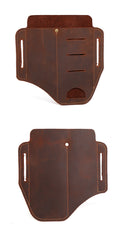 EDC Leather Pocket Retro Flashlight Holster Knife Coffee Leather Belt Pouch Sheath Tactical Pen Holder