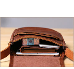 Embroidered Leather Mens Womens Mini Shoulder Bag Side Bag Messenger Bag for Men - iwalletsmen