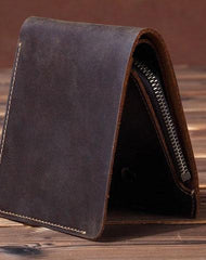 Cool Mens Leather billfold Wallet Leather Small Wallet Bifold Slim Wallets For Men - iwalletsmen