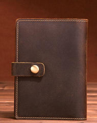Handmade Mens Leather Small Slim Passport Wallet Vintage Bifold Long Wallet For Men - iwalletsmen