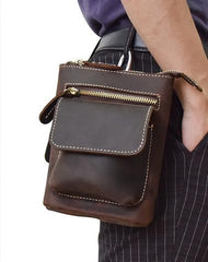 Cool Leather Cell Phone Holsters Belt Pouch for Men Waist Bag BELT BAG Shoulder Bag For Men - iwalletsmen