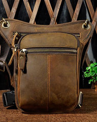 Leather Belt Pouch for men Waist Bag BELT BAG Shoulder Bags Cell Phone Holsters For Men - iwalletsmen