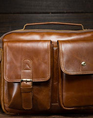 Leather Mens Briefcase Messenger Bag Business Handbag Shoulder Bags for Men - iwalletsmen
