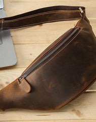 Cool Mens Leather Belt Bag Fanny Pack Waist Bags For Men - iwalletsmen