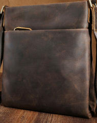 Cool Mens Leather Vintage Small Messenger Bag Shoulder Bag Crossbody Bag for men - iwalletsmen