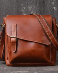 Cool Leather Men Vintage Coffee Messenger Bag Shoulder Bags for Men - iwalletsmen