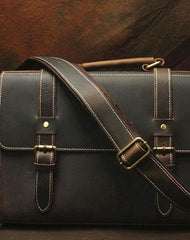 Vintage Leather Messenger Bag Briefcase Handbag Cool Shoulder Bag For Men - iwalletsmen