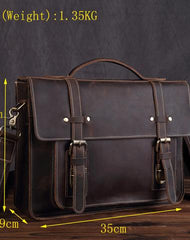 Leather Vintage Mens Briefcase Lawyer Briefcase Laptop Briefcase Business Briefcase For Men - iwalletsmen