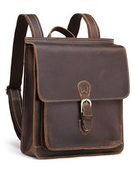 Cool Leather Mens Backpack Vintage Travel Backpack School Backpack for Men - iwalletsmen