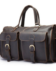 Leather Mens Weekender Bag Large Travel Bag Duffle Bag Vintage Overnight Bag Bag - iwalletsmen