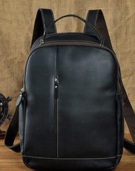 Cool Leather Mens Black Backpack for School Backpack Travel Backpacks For Men - iwalletsmen