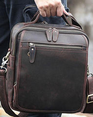 VINTAGE LEATHER MENS Camera Bag Small Cool SHOULDER BAG HANDBAG FOR MEN - iwalletsmen