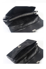 Vintage Black Leather Mens Womens Long Wallet Black Clutch Wallet Phone Wallet For Men - iwalletsmen