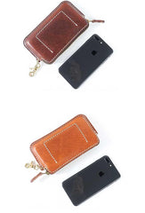 Fashion Black Leather Mens Long Wallet Brown Chain Wallet Biker Chain Wallet Clutch Men - iwalletsmen