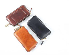 Fashion Black Leather Mens Long Wallet Brown Chain Wallet Biker Chain Wallet Clutch Men - iwalletsmen