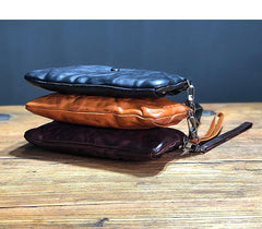 Fashion Black Leather Mens Long Wallet Brown Wristlet Wallet Phone Chain Wallet Clutch Men - iwalletsmen