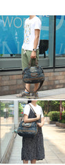 Fashion Blue Denim Mens Womens HandBag Courier Bags Blue Jean Messenger Bags For Women - iwalletsmen